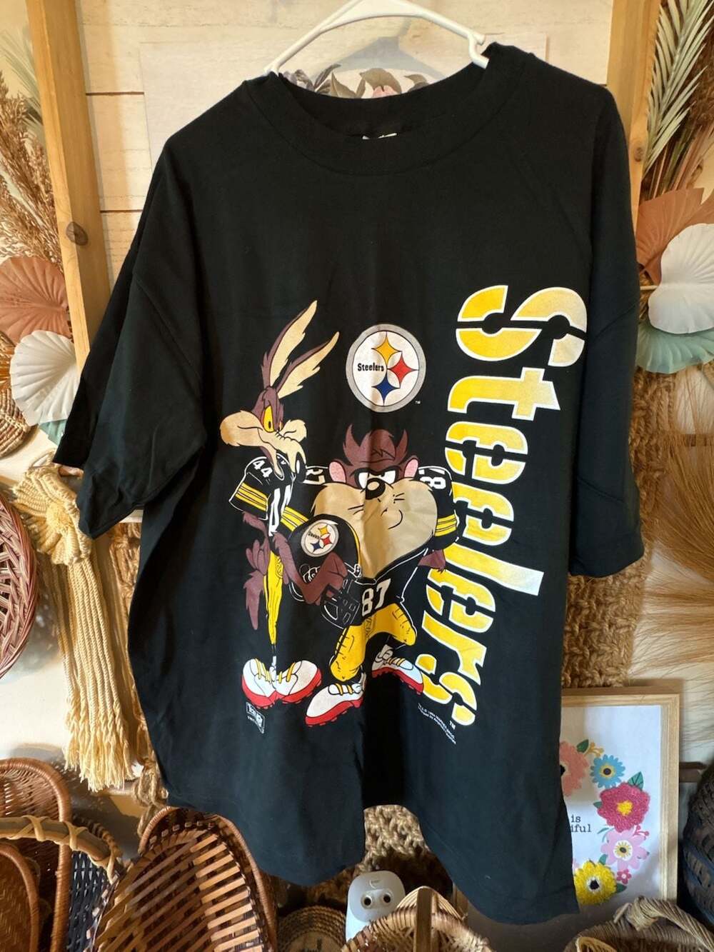 Vintage 1994 Warner Bros NFL Pittsburgh Steelers Tazmanian Devil tee